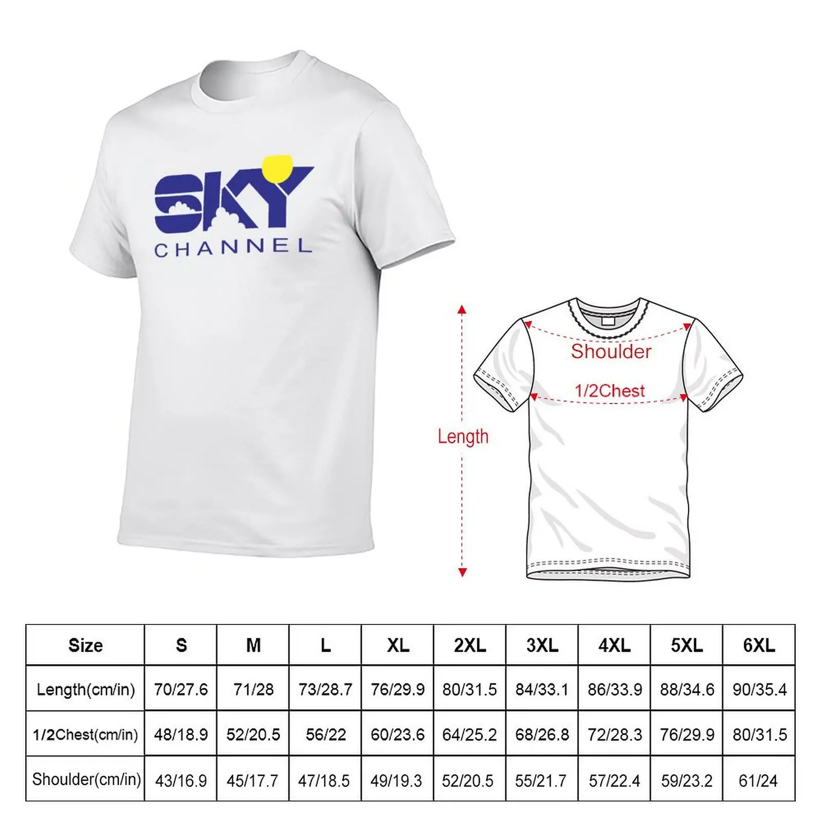 Sky Channel 1985 T-Shirt Novelty Print Casual Tee Shirt