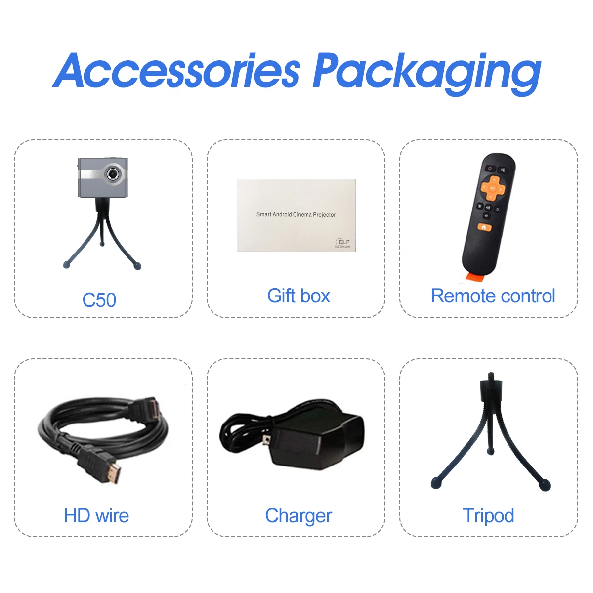 เครื่องฉายภาพขนาดเล็กพกพา50แอนซีลูเมนแบบพกพาเครื่องฉายภาพขนาดเล็กพกพาสะดวก DLP