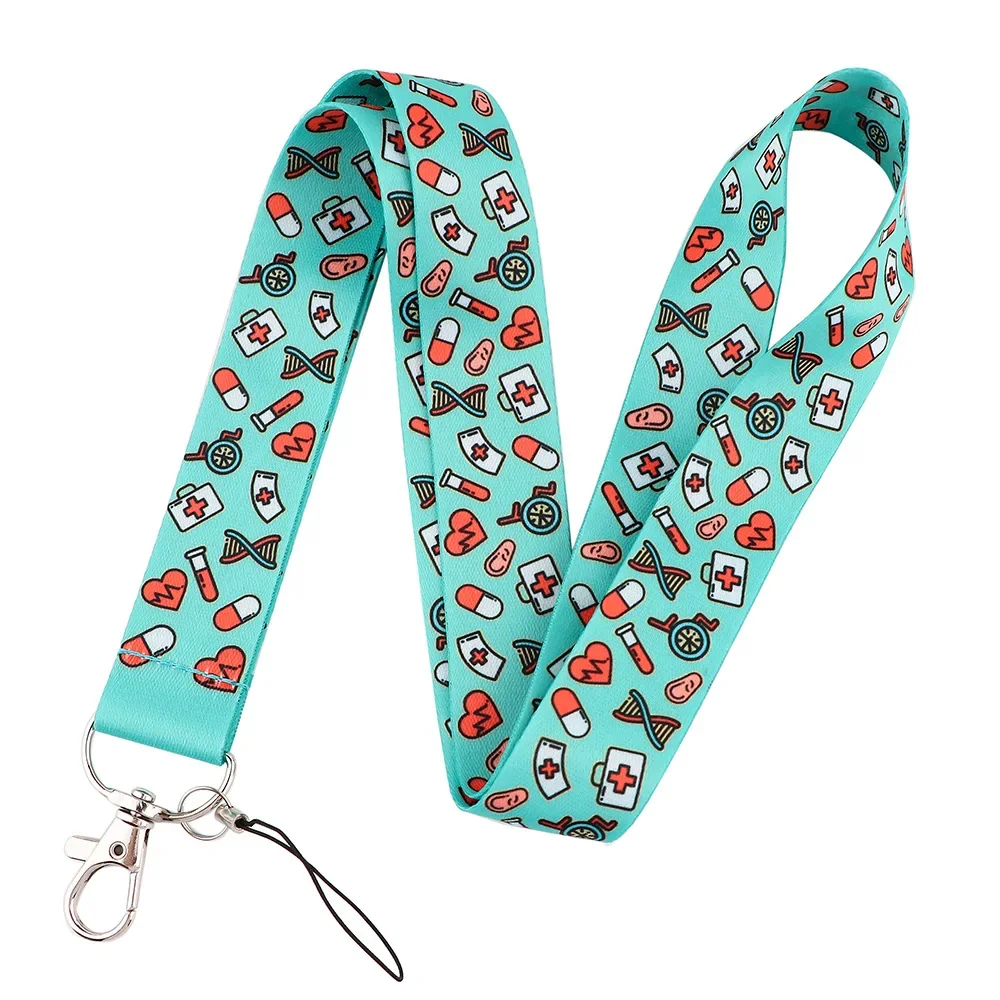 Marble Printing Neck Strap Keychain Lanyard, Stylish Accessory