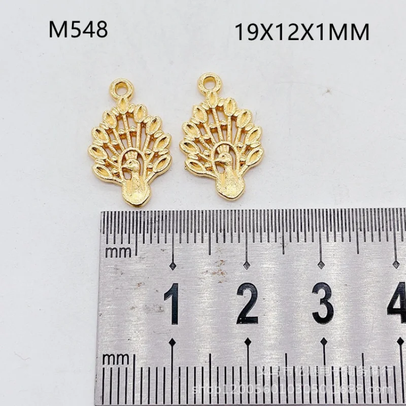 Factory Direct Sales 100Pieces DIY Pendant Peacock Decoration 19X12MM Ornament Wholesale