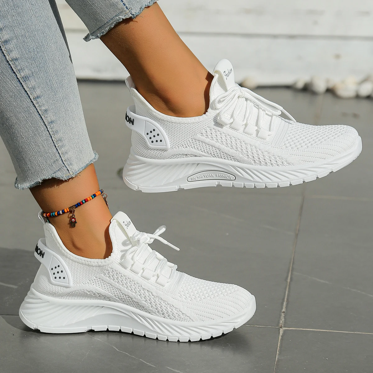 Women Running Shoes Breathable Mesh Sneakers Lightweight Walking Trainers Soft Cushion Sport Athletic Casual Walking Footwear