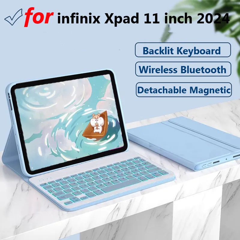 Magnetic Keyboard Case for Infinix Xpad X Pad 11 Inch 2024 Tablet Cover for Xpad 11