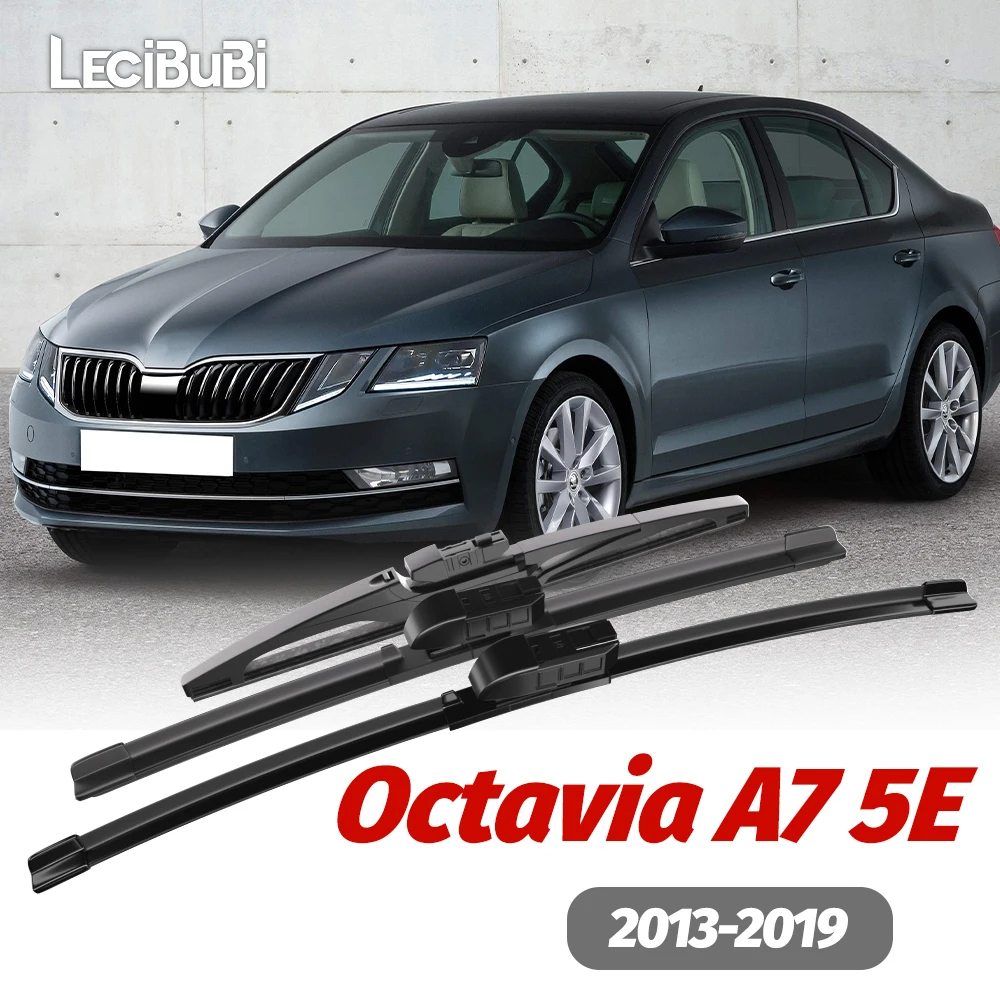 

1set Front & Rear Windshield Wiper Blades Windscreen Wipers For Skoda Octavia A7 5E 2013-2019 2014 2015 2016 2017 Accessories