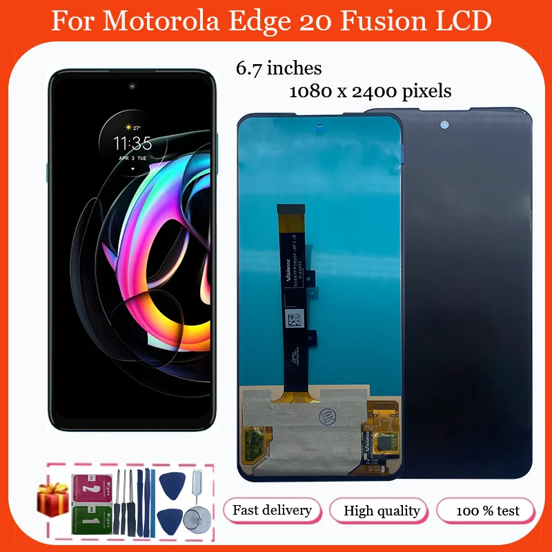 

6.7" AMOLED lcd For Motorola Edge 20 Fusion LCD Display Touch Screen Digitizer For Motorola Edge 20 Fusion Lcd Screen