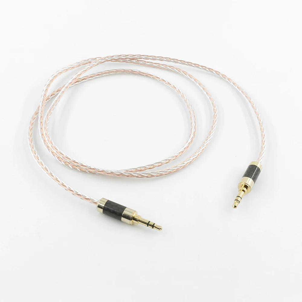 Cavo ausiliario per auto intrecciato maschio-maschio premium da 3,5 mm: nucleo OFC placcato in oro per audio Hi-Fi ​