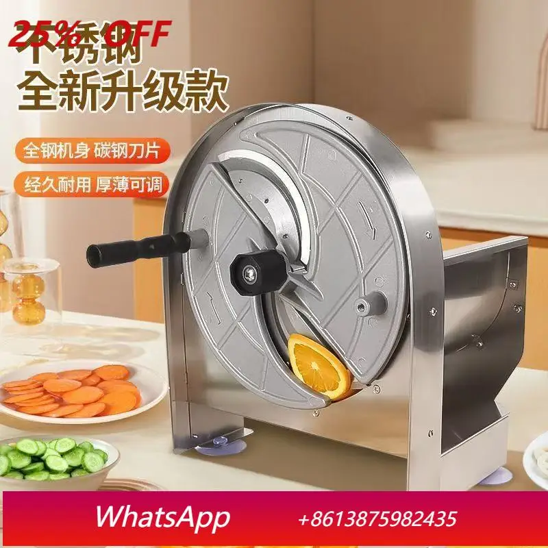 

YJQ Stainless Steel Manual Multifunctional Fruit and Vegetable Slicer Large Fruit Potato Slices Kitchen Cutter Tool