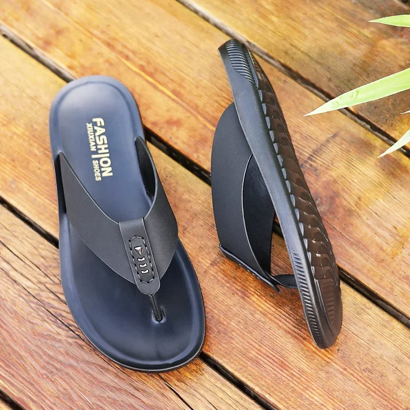 Chanclas de playa para hombre, zapatillas informales transpirables, de alta calidad, a la moda, para verano y exteriores