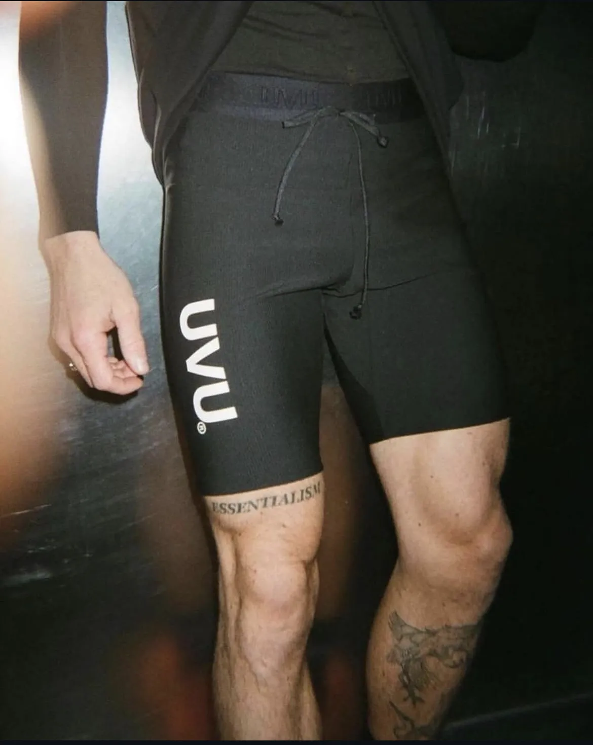 

Uvu running fitness high elastic compression leggings quick drying breathable training sports shorts