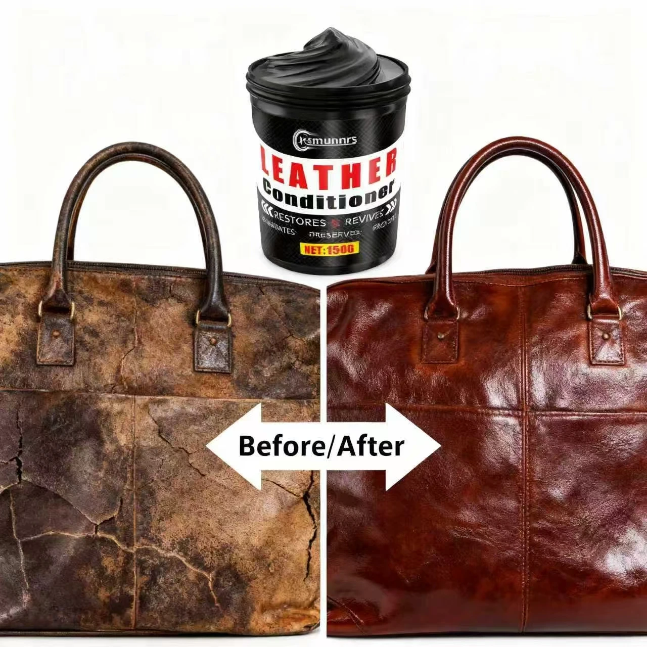 150g Leather Conditioner - Restores & Revives Dry/Cracked Leather, Penetrates to Preserve & Protect, Instantly Revives Leather T