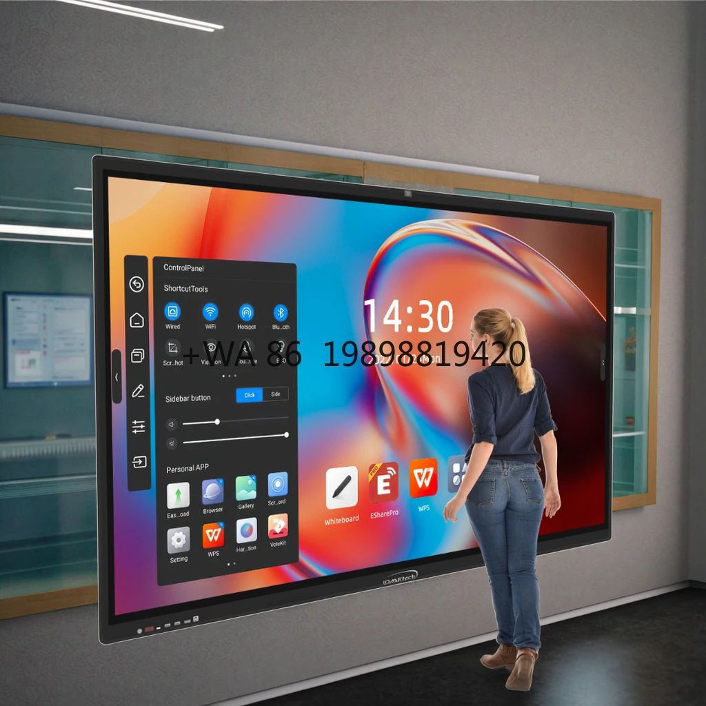 

4K HD 75 Inch Touch Screen Electronic Whiteboard Interactive Board Smart Board Prices for Remote Video Conference