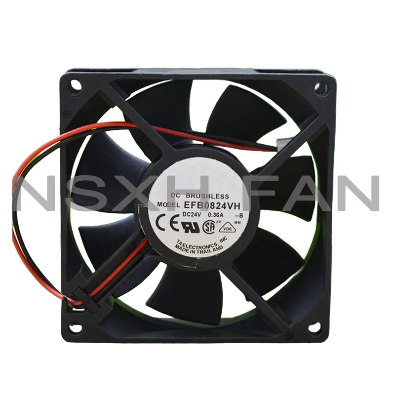 L EFB0824VH 8025 DC24V 0.36A For 80*80*25mm 8CM 3-wire Speed Chassis Cooling Fan