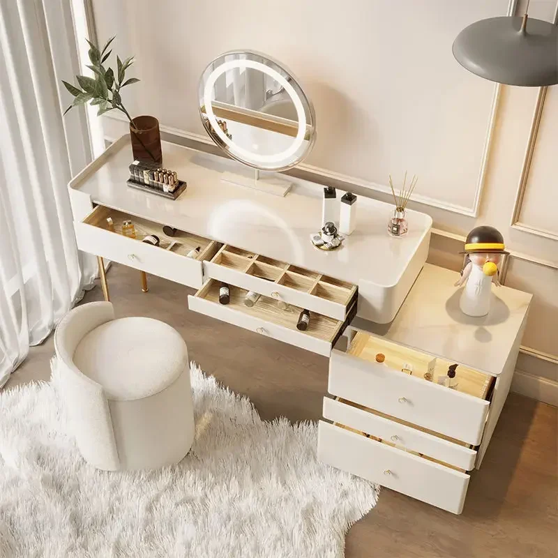 Modern Minimalist Vanity Tables Wooden Wooden Nordic Luxury Vanity Tables Cream Style Tavolo Trucco Bedrooms Furniture