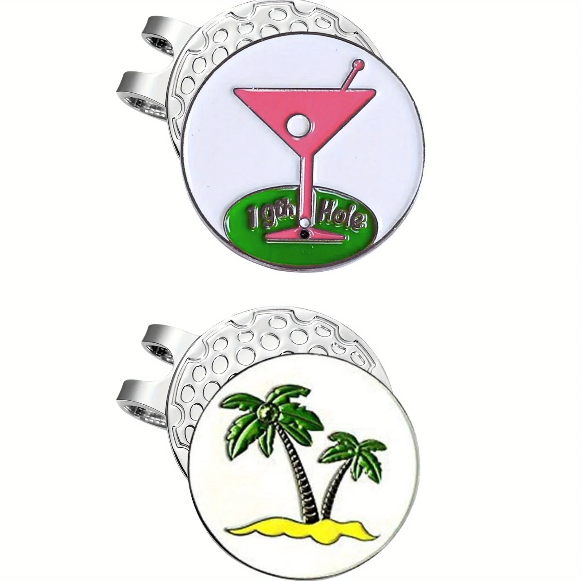 

2ncounts Magnetic Golf Ball Markers for Putting Green, Golf Ball Marker with Magnetic Hat Clip, Unique Gift for Golf Lovers