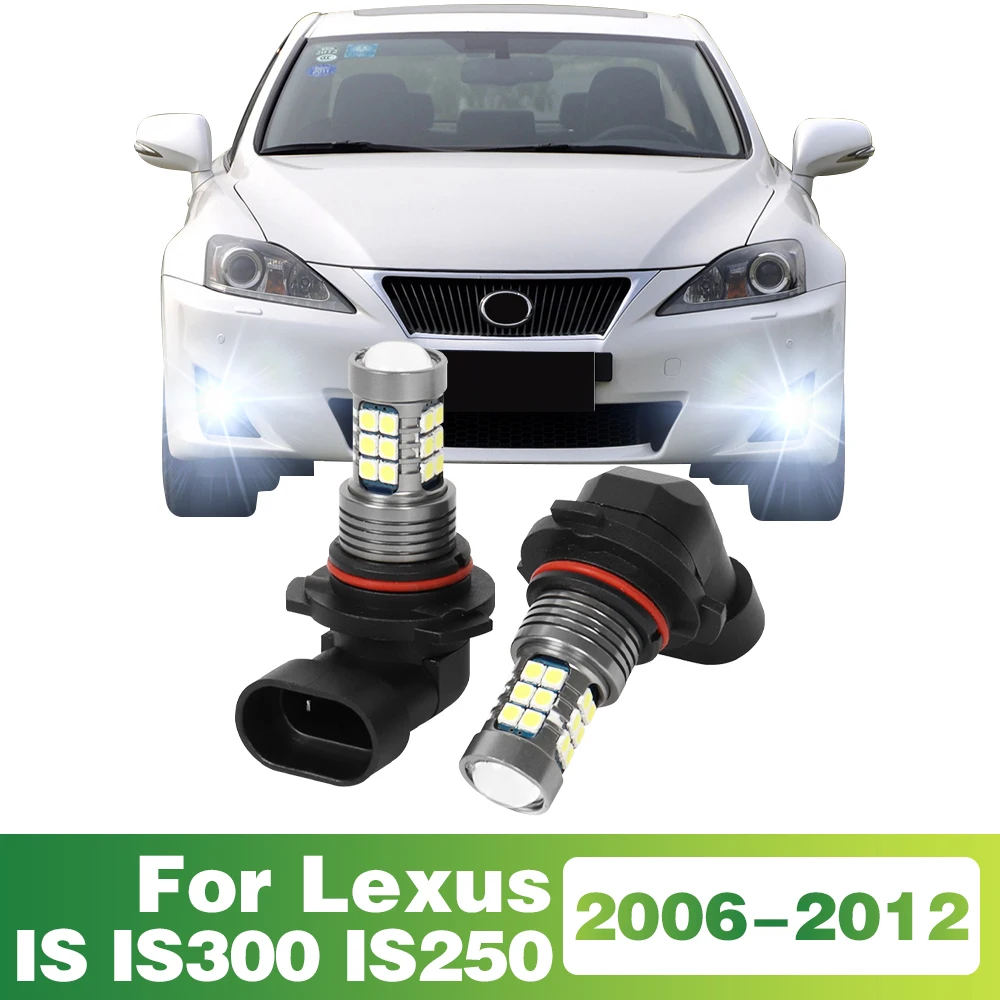 2X LED Front Fog Lamp 9006 HB4 Car Light Bulbs Accessories For Lexus IS Series IS300 IS250 2006 2007 2008 2009 2010 2011 2012