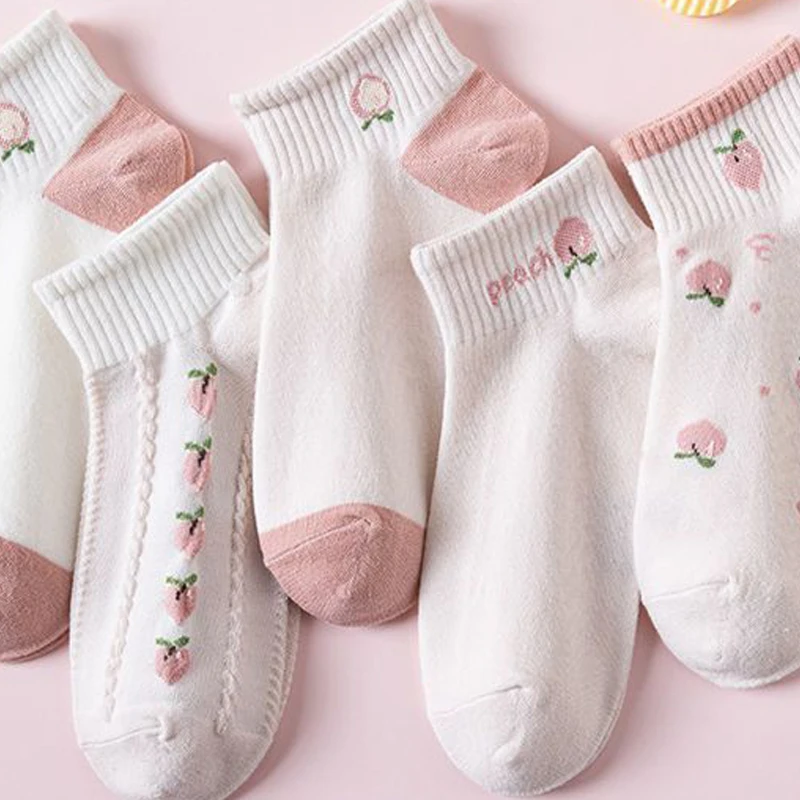 5 pairs of thin cotton socks in summer