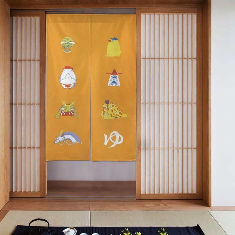 Der japanische Halbtürvorhang von VIKAMA eignet sich zum Trennen von Türen in Räumen wie Teestuben, Schlafzimmern und Eingangsbereichen.