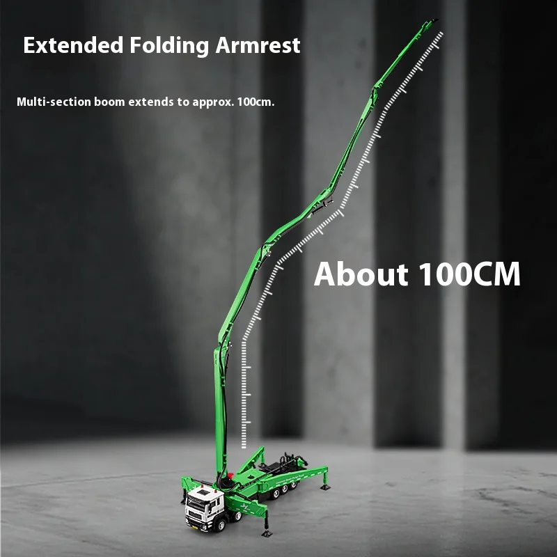 Modèle en alliage de camion pompe à ciment 1:50, ornements de table uniques, meilleurs objets de collection pour les amateurs de modèles de voitures, cadeaux de jouets d'Halloween