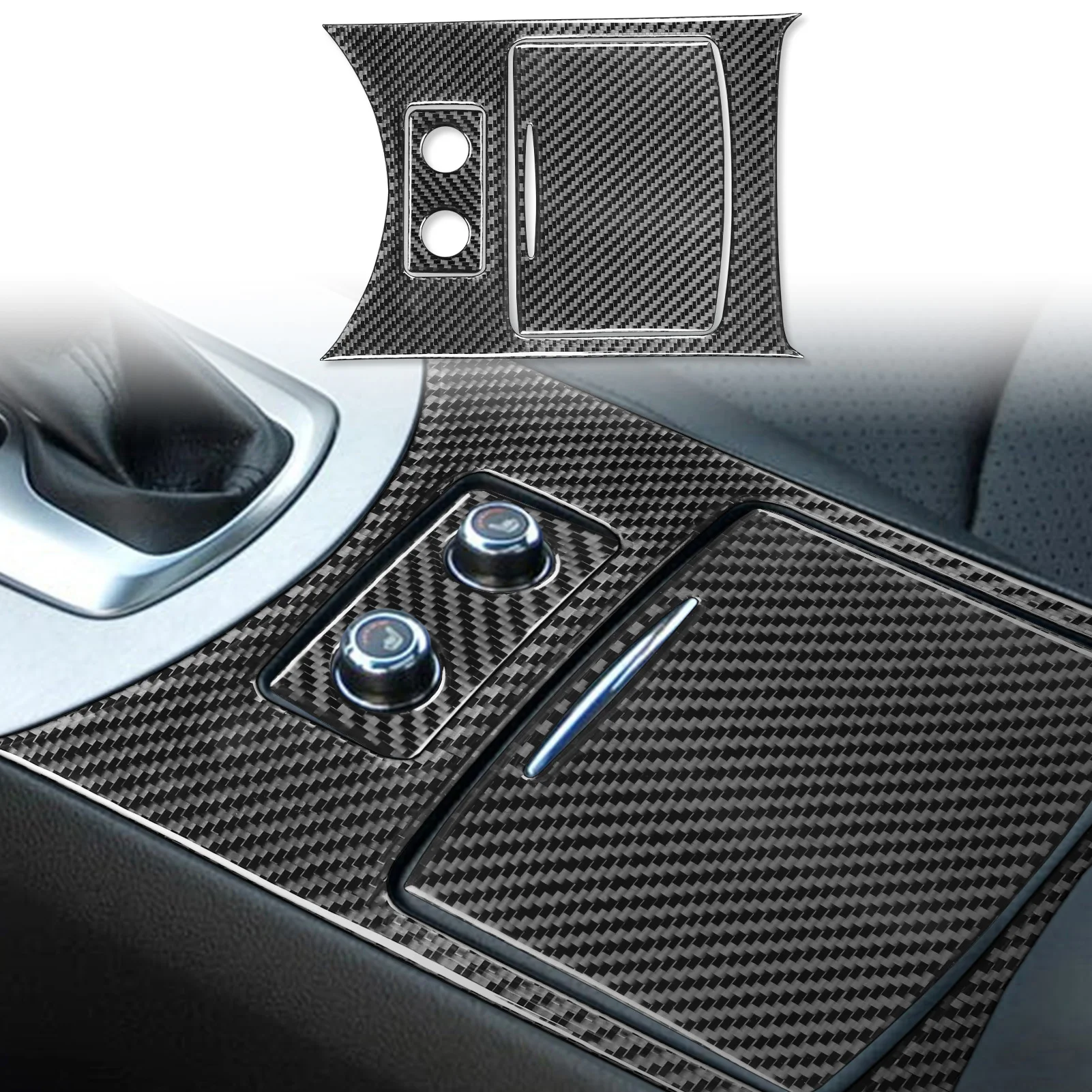 For Infiniti G35 2007-2008 G37 2008-2013 Accessories Carbon Fiber Car Interior Storage Box Cup holder Panel Cover Trim Sticker