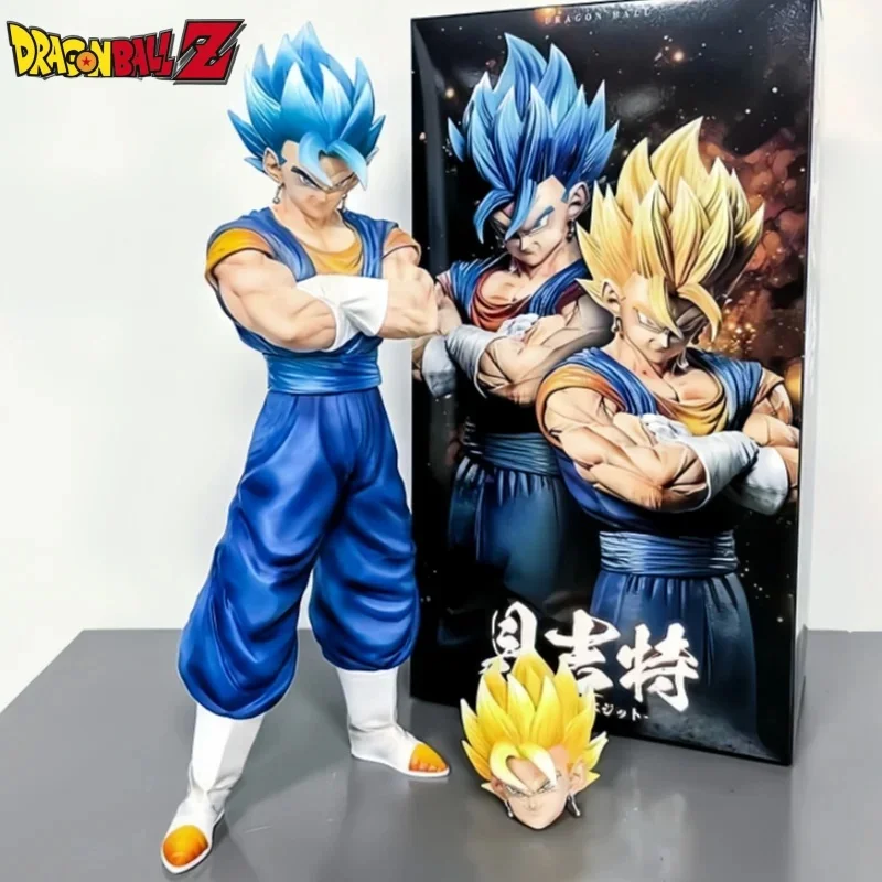 30cm Dragon Ball Z Figuras Gogeta Action Figure With Two Heads Dbz Manga Figurine Anime Gk Statue Models Dolls Gift Toys