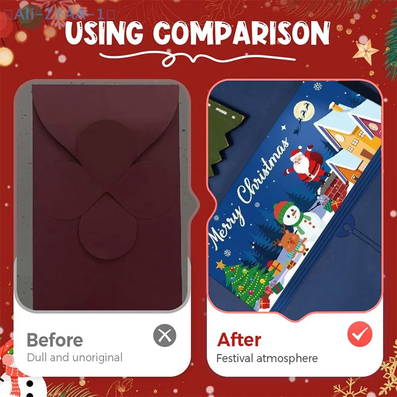 【ZYAA-1】2025 مغلف تغليف هدايا نقدية جديدة لعيد الميلاد، حاملي أموال عيد الميلاد للنقود، حاملي بطاقات هدايا النقود هدية عيد الميلاد #6