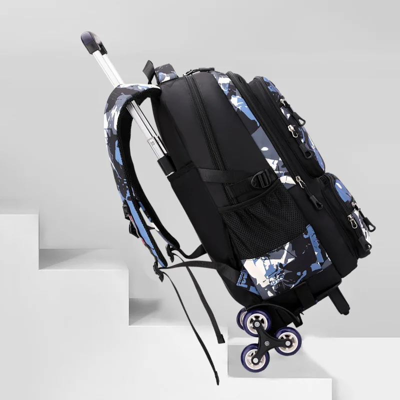 School Rolling Backpack Schoolbag on wheels Middle School Wheeled Backpack for boys School Trolley Bags Backpack with Wheels sac