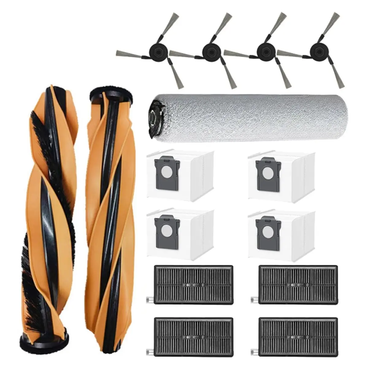 15 قطعة فرشاة رئيسية ممسحة أكياس الغبار فرشاة جانبية فلتر HEPA لأجزاء المكنسة الكهربائية الروبوتية Z60 Ultra #3