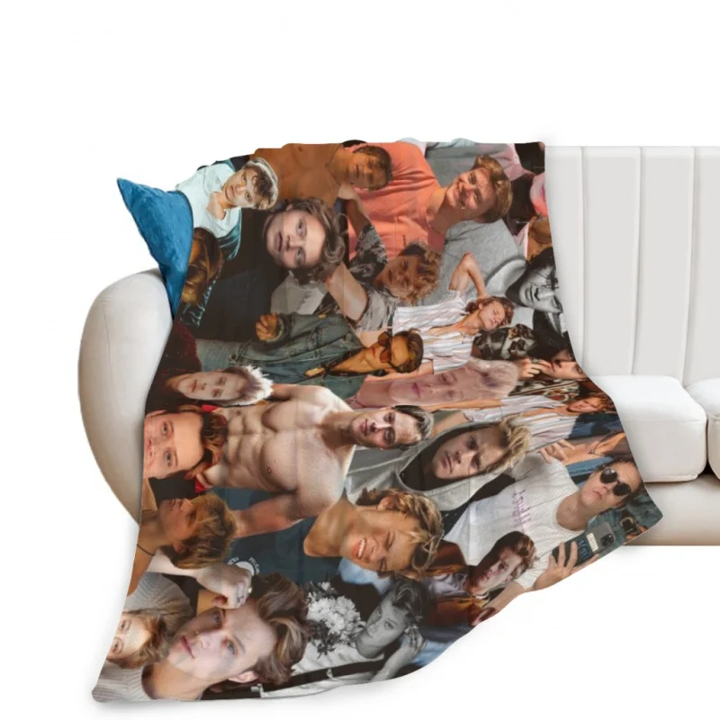 Rudy pankow photo collage Throw Blanket For Travel Light Dorm Room Essentials Luxury Thicken Blanket