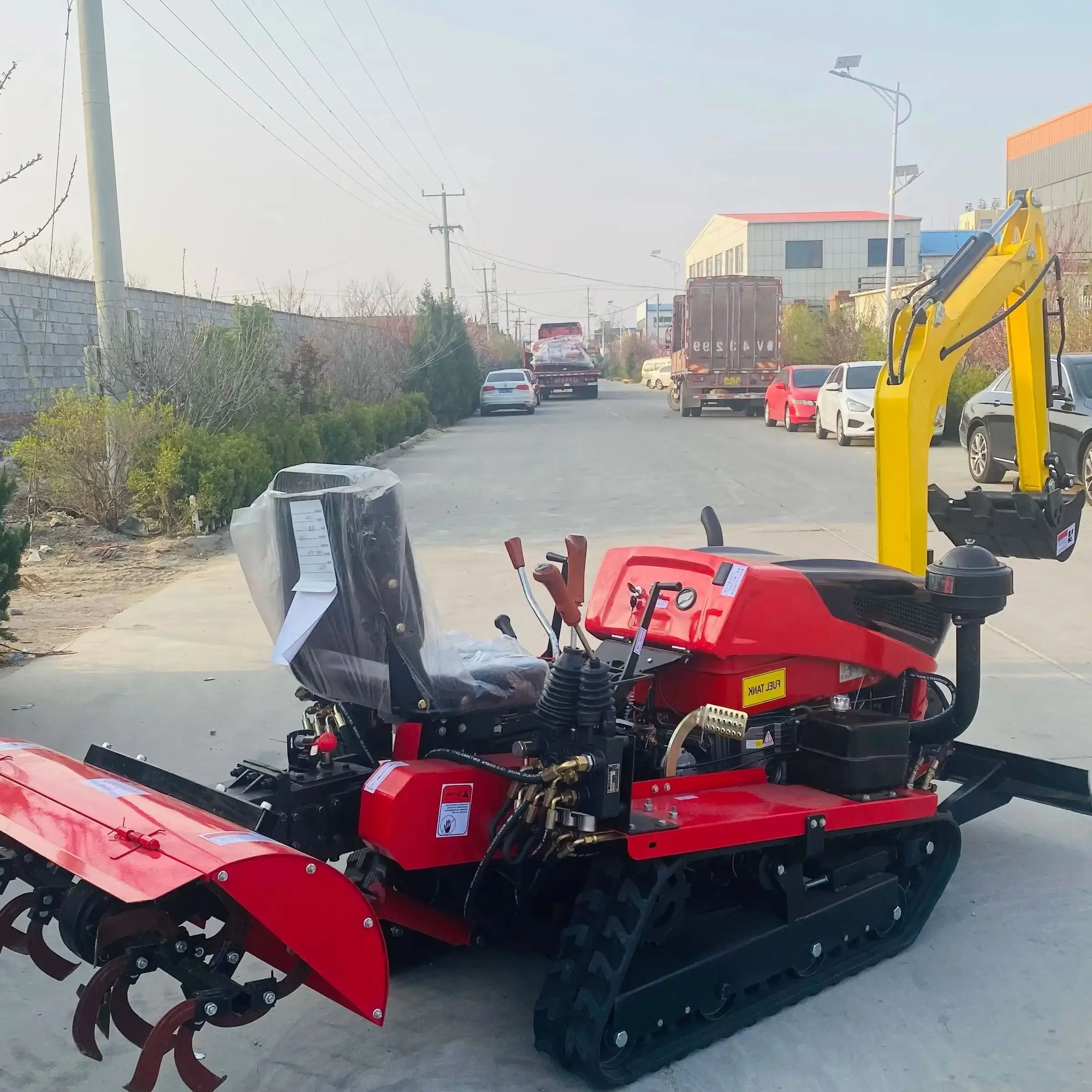 

Customized Diesel Farm Tractor 50HP Crawler Rotary Tiller Dry Land Paddy Field Cultivation Machine