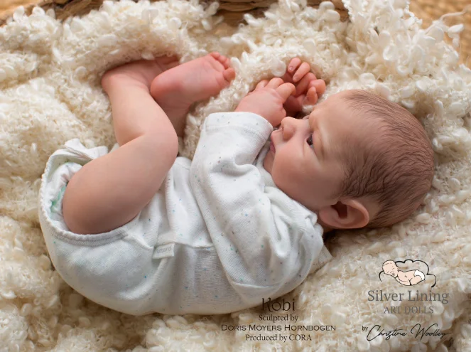 Kobi Hand-Draw Hair Reborn Vinyl Doll Kit by Doris Moyers Hornbogen 19