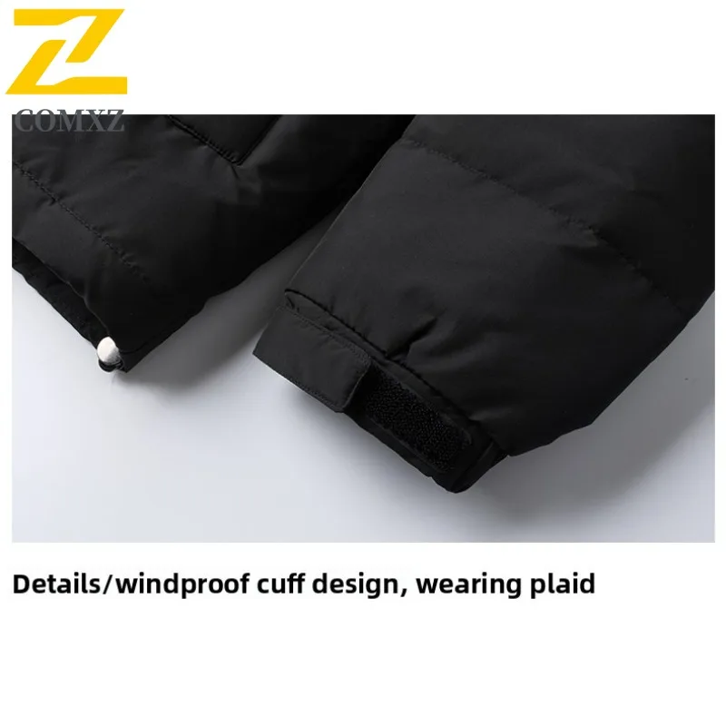 COMXZ Mens Padded Jacket New Camping Windproof Coat Leisure Solid Color Outdoor Mountaineering Hiking Autumn Garment