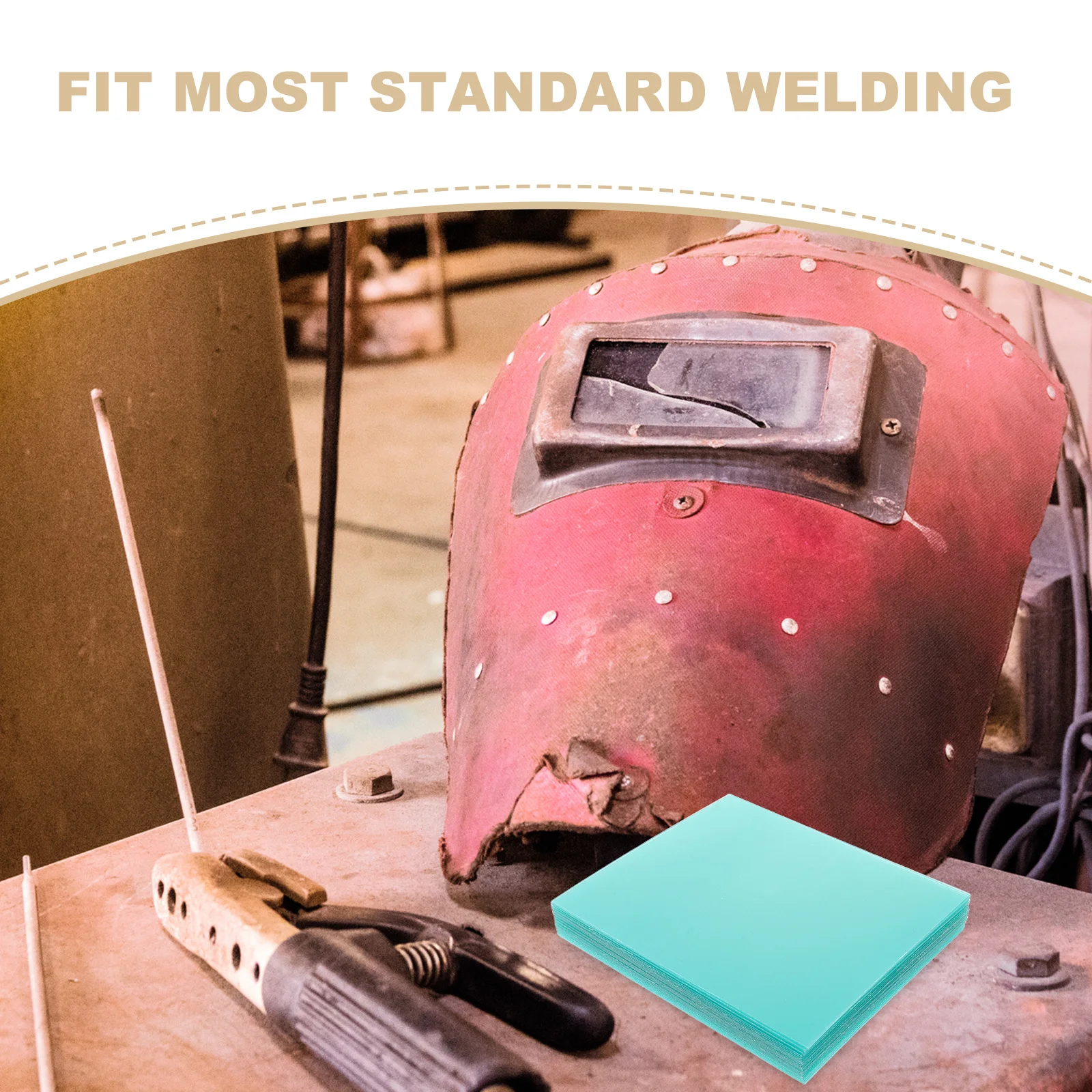 30 Peças de Lentes Protetoras Transparentes para Soldagem, Substituição Durável em Material PC, Lentes Universais para Capacetes de Soldagem