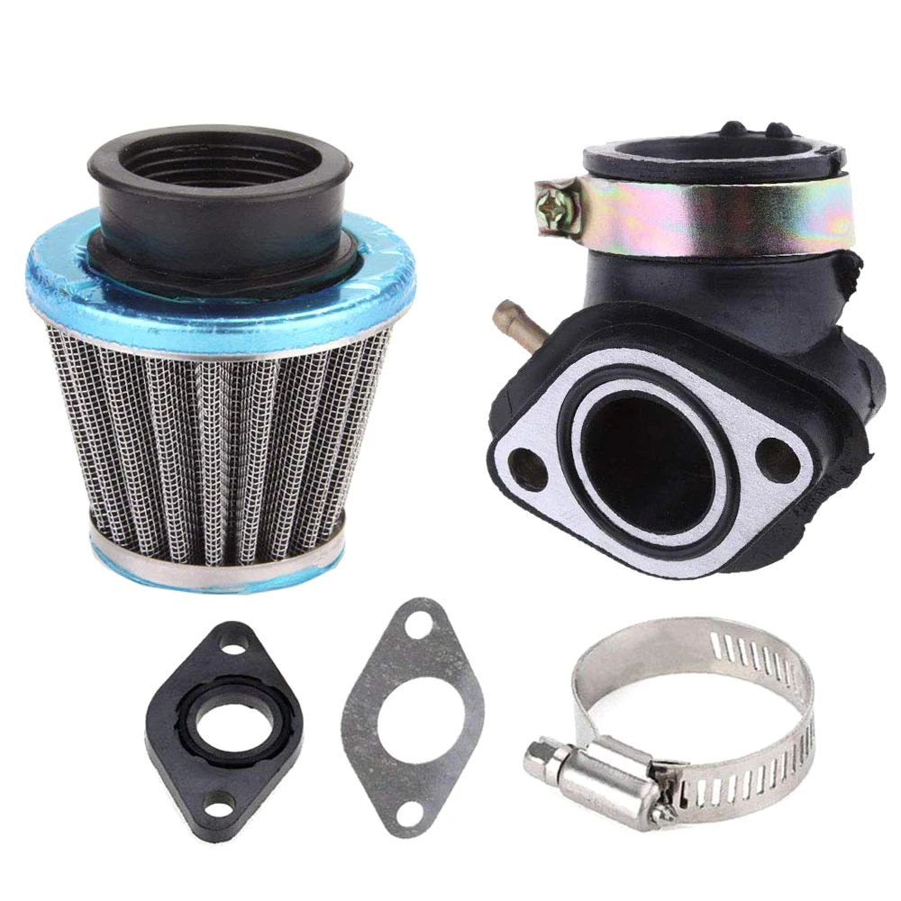 Carburetor Fit for GY6 50CC 49CC 4 Stroke Scooter Taotao Engine 18mm Carb Intake Manifold Air Filter Carburetor with Accessories