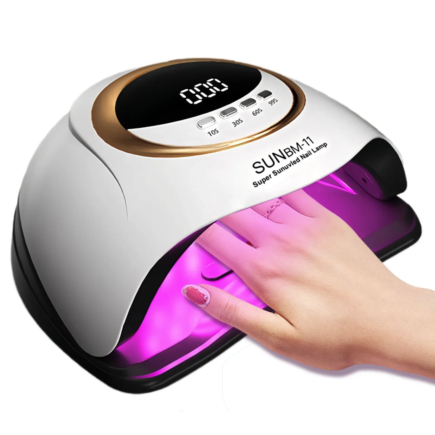 Profissional uv led lâmpada do prego para unhas gel polonês secador de cura rápida lâmpadas de luz de secagem com 45 leds 4 temporizador configuração lâmpada do prego