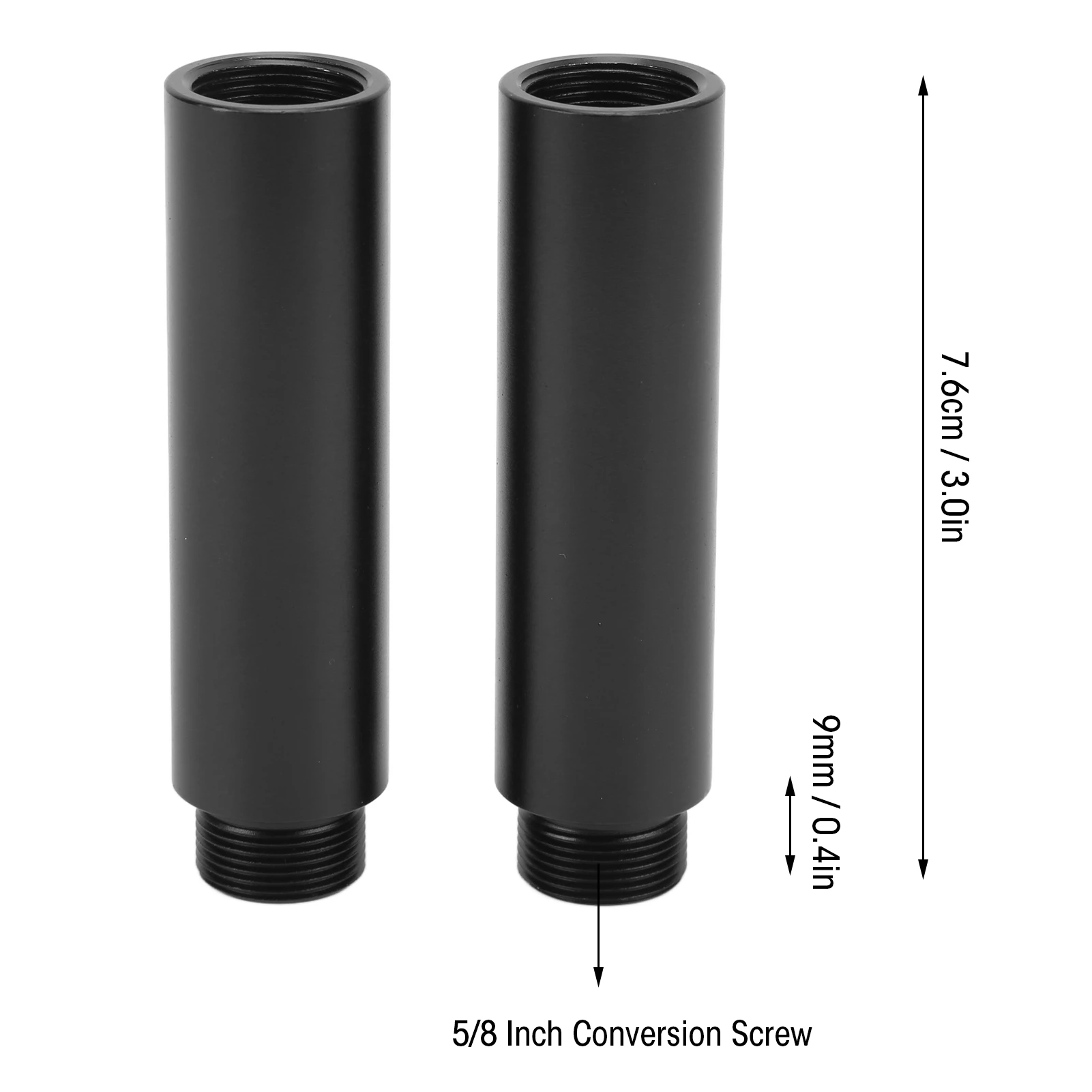 2pcs Mic Holder Extension Rod Set Adjustable Length Durable Microphone Holder Upgrade Parts new