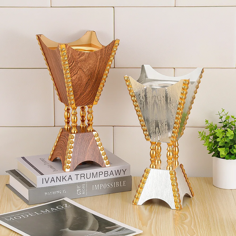 New incense burner four corners European light luxury zinc alloy retro classic home ornament incense burner exquisite