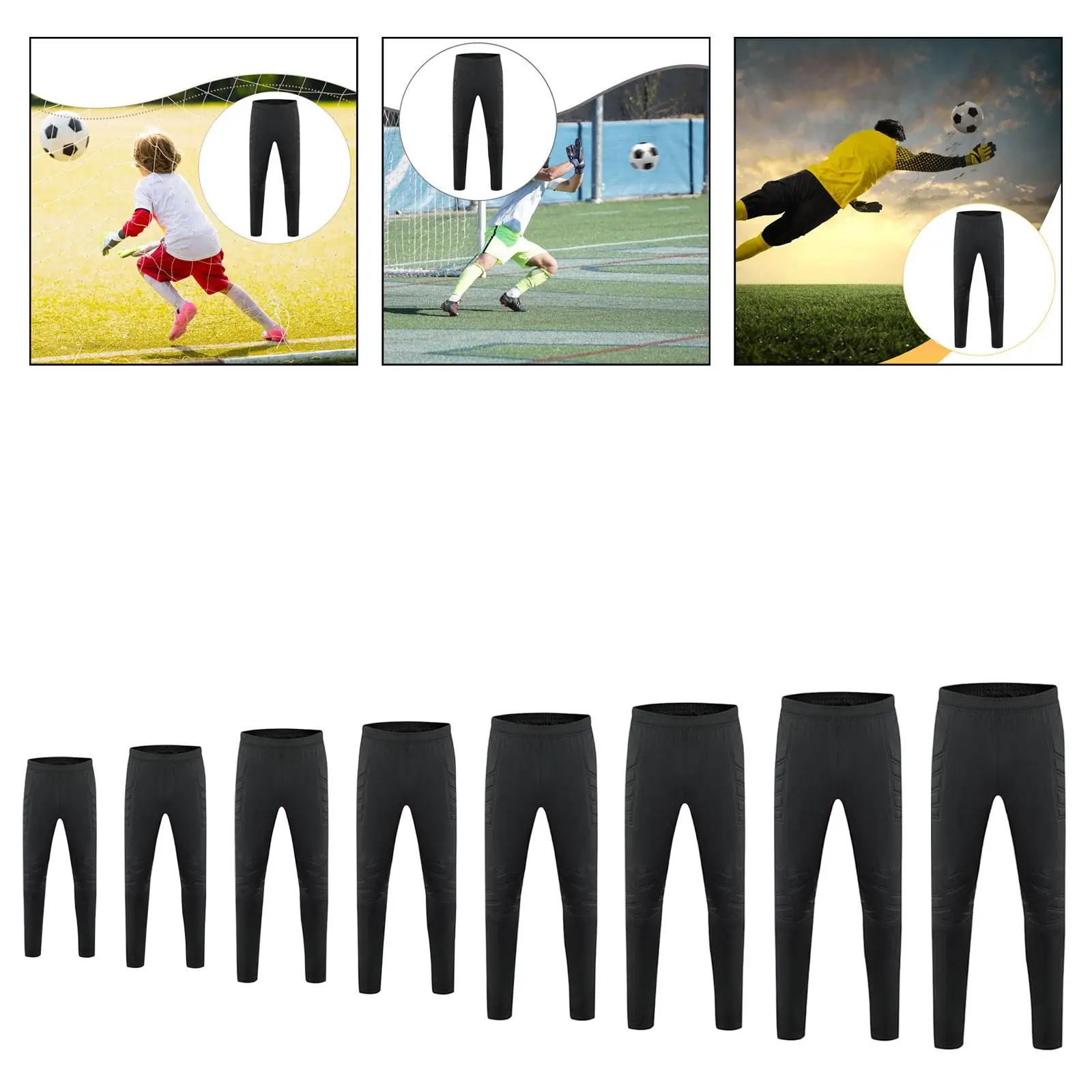 Прочные футбольные воротарские штаны с губчатой подкладкой, дышащее спортивное снаряжение для вратаря на всепогодные