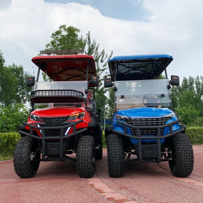 2026 Newest Design Advanced Electric Golf Cart Competitive Factory Price Golf Buggy Roof LED Light Strips Bumper Foot Pedal