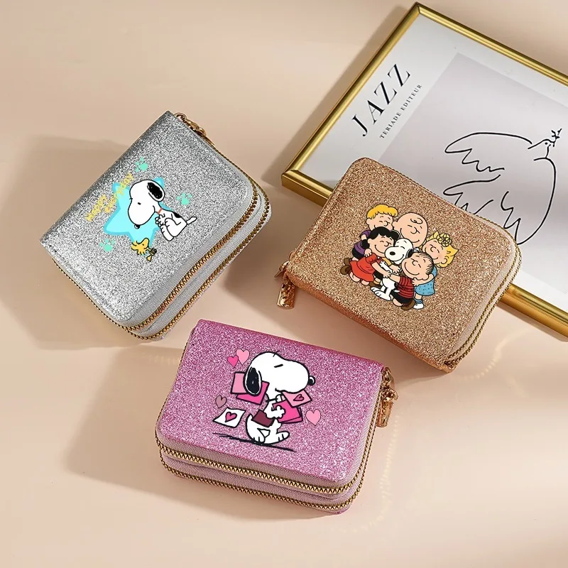Snoopys Cute Purse Cartoon Animation Pattern Printed Wallet Large Capacity Card Holder Women Men Portable Wallets Party Gifts