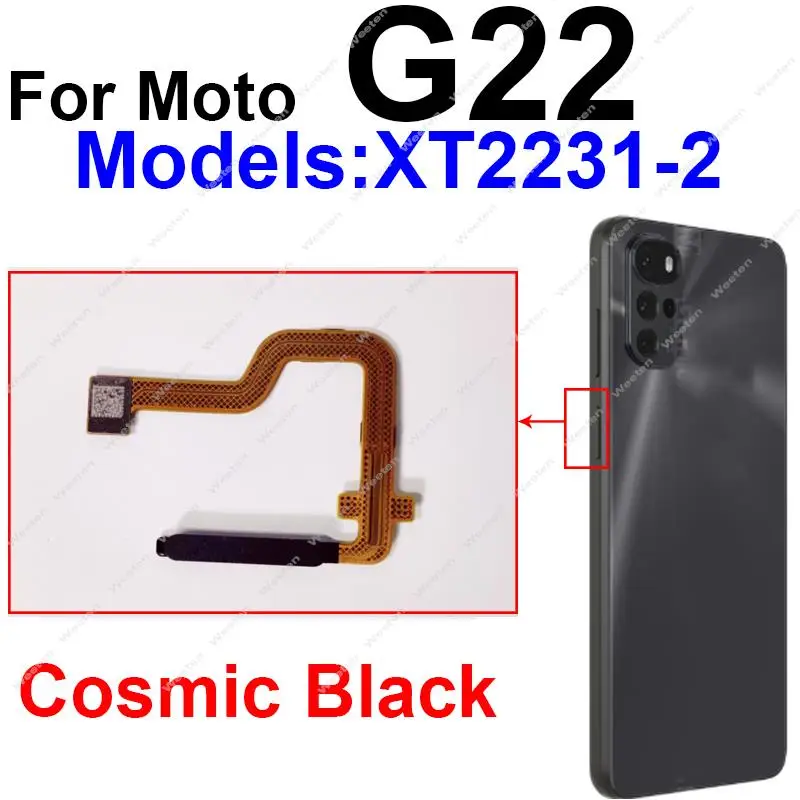 Home Button Fingerprint Sensor Flex Cable For Motorola Moto G22 G32 G42 G52 G72 G82 Home Touch ID Sensor Flex Ribbon Repair Part