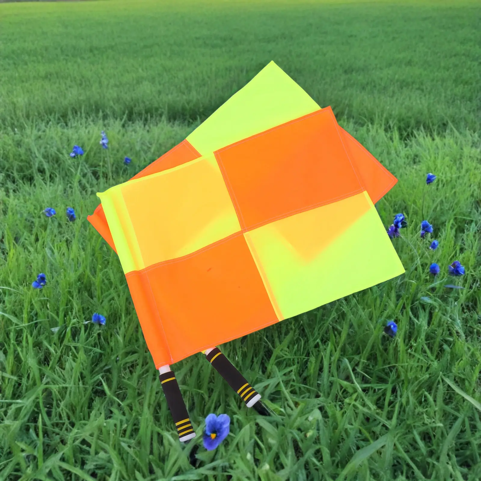 2Pcs Referee Football Soccer Flags Sponge Handle Bright Colors Match Signal Flags Sports Referee Equipment Track Athletics view 2