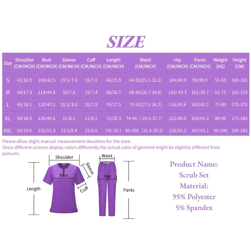 زي طبي نسائي قصير الأكمام، بدلة تنظيف صيفية مسامية للراحة والتنقل #2