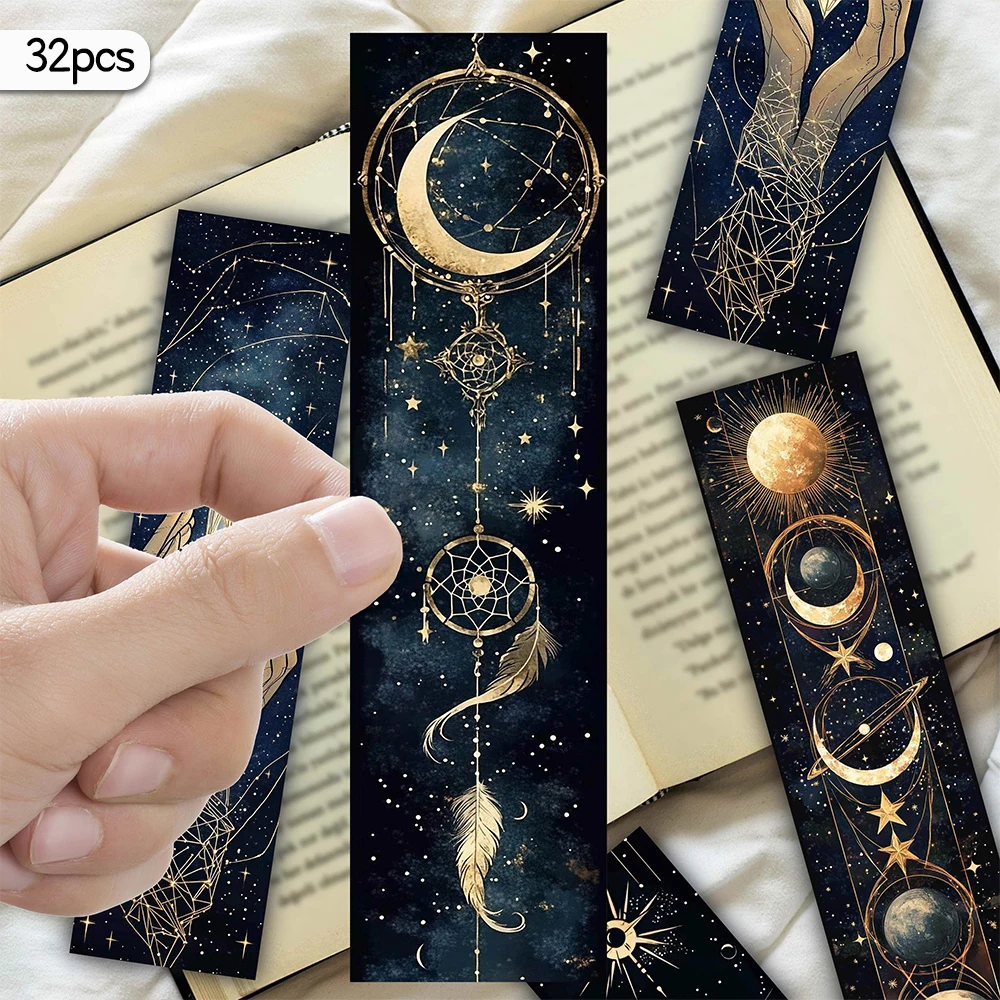 32pcs, Celestial Night Sky, Astronomy Enthusiast Bookmarks for Teachers, Readers and Fans, Bookmarks, Gifts, Parties, Birthday