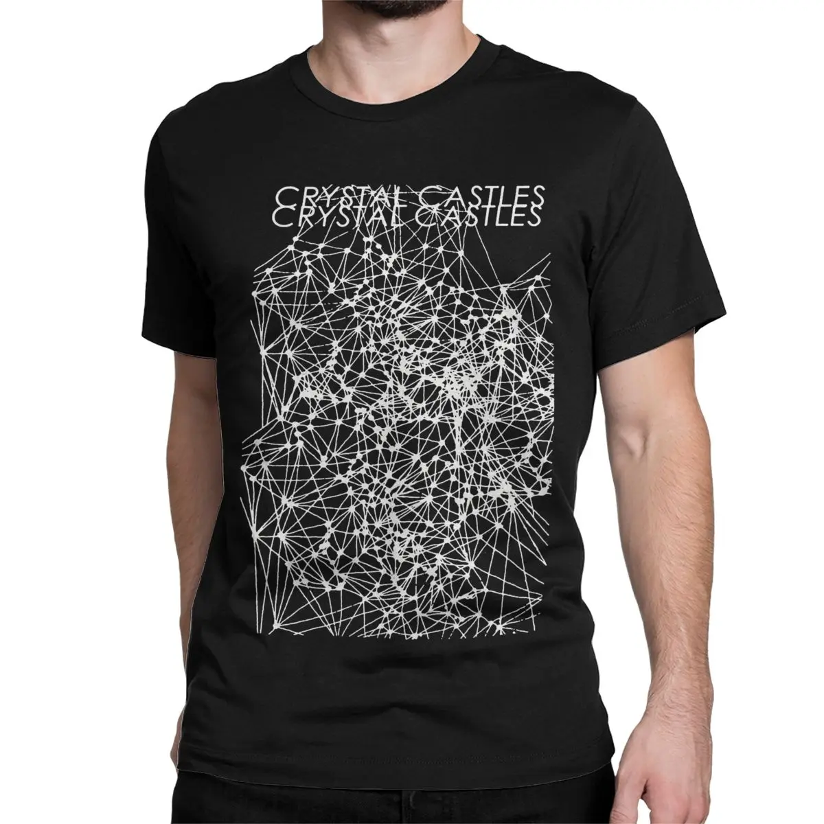 Men Women's Crystal Castles T Shirts Electronic Music Cotton Clothes Vintage Short Sleeve Tee Shirt Birthday Gift T-Shirts