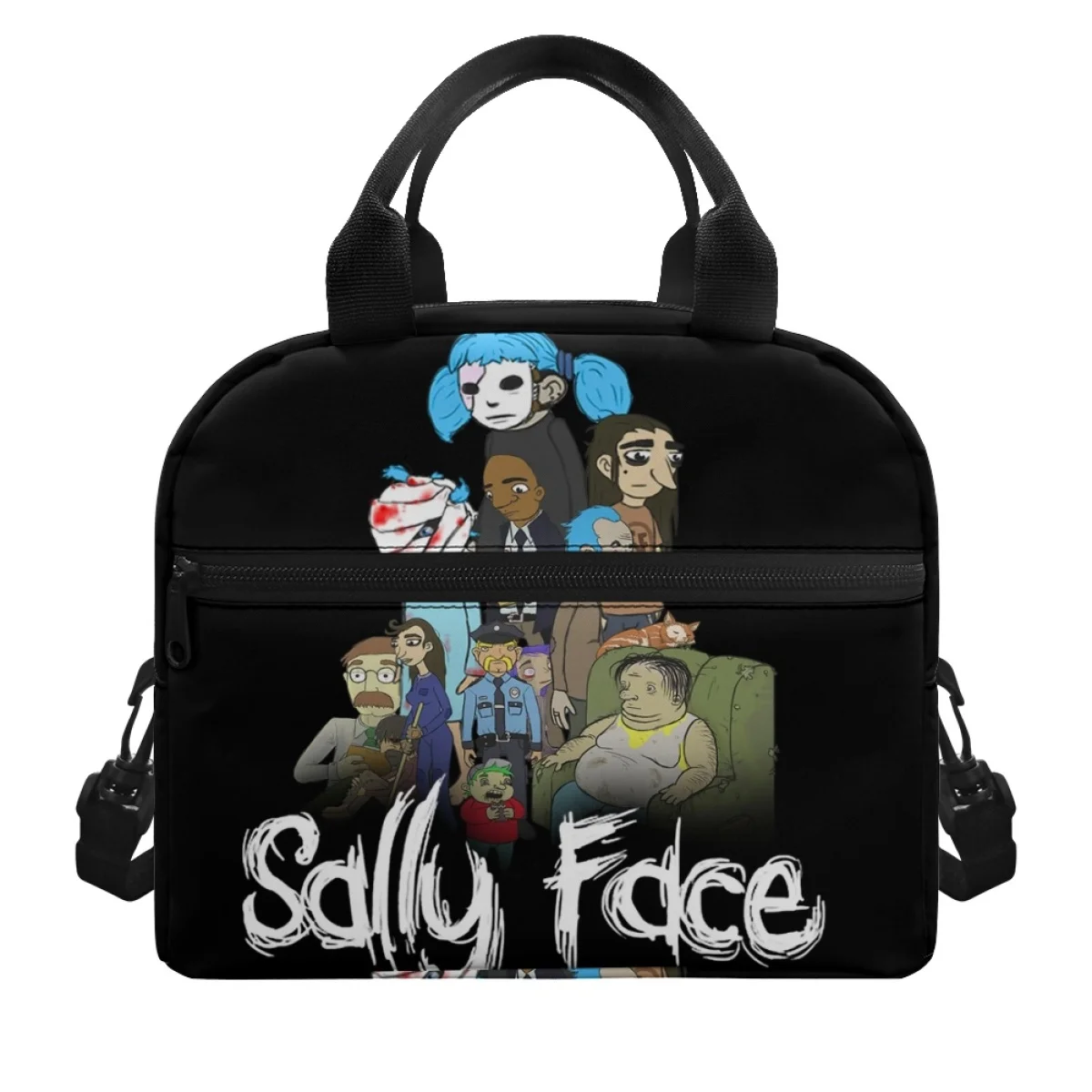 

FORUDESIGNS Sally Face Designs Children Thermal Lunch Bags Utility Lightweight Zip Lunchbox School Women's Leakproof Cooler