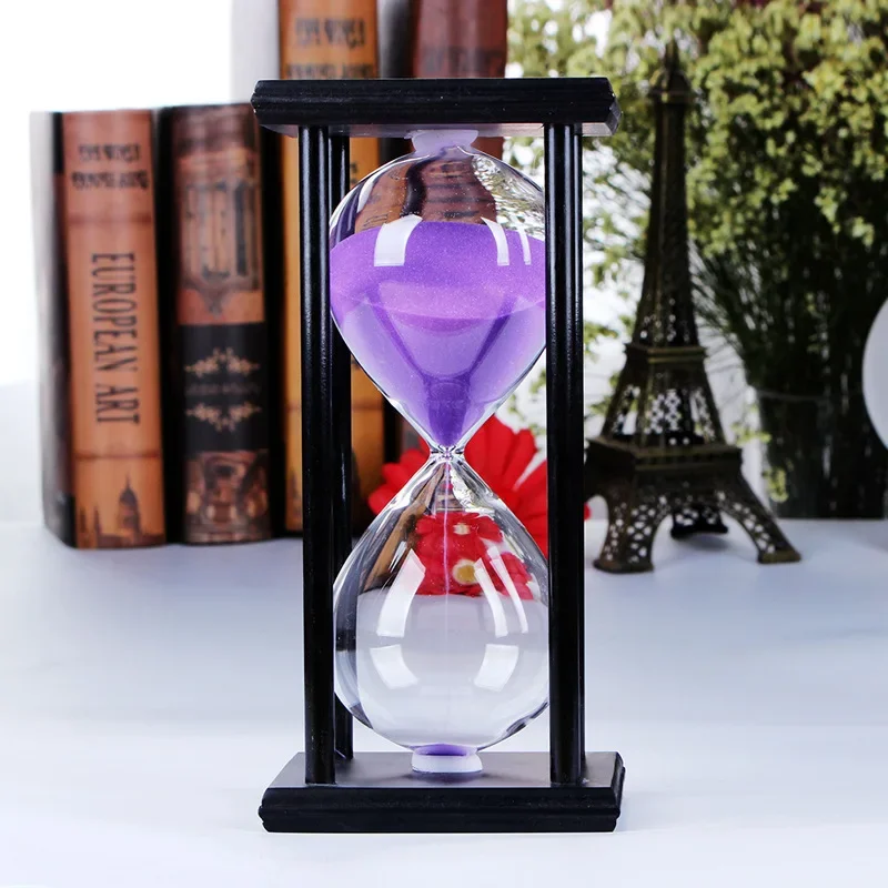 Modern Wooden Hourglass Sand Timer, Kitchen Timer, School Sand Clock, Tea Timers, Home Decoration Gift, Hour Glass 30/60 Minutes