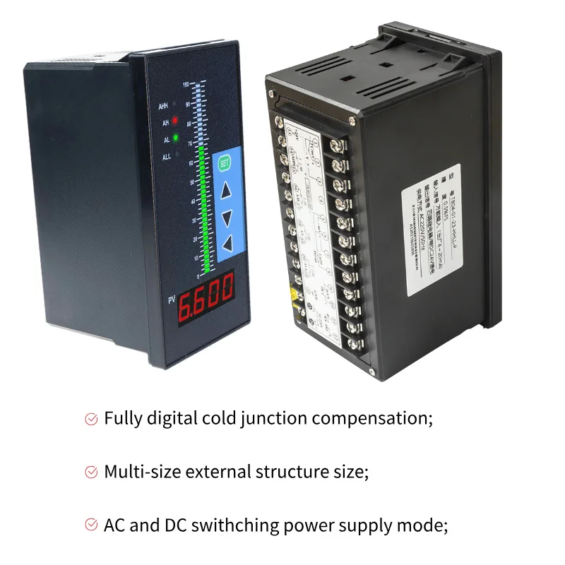 4-20mA RS485 Water Level Indicator 4 Relays AC220V DC24V RTD Pressure Pt100 Input Liquid Level Measurement Instrument Controller