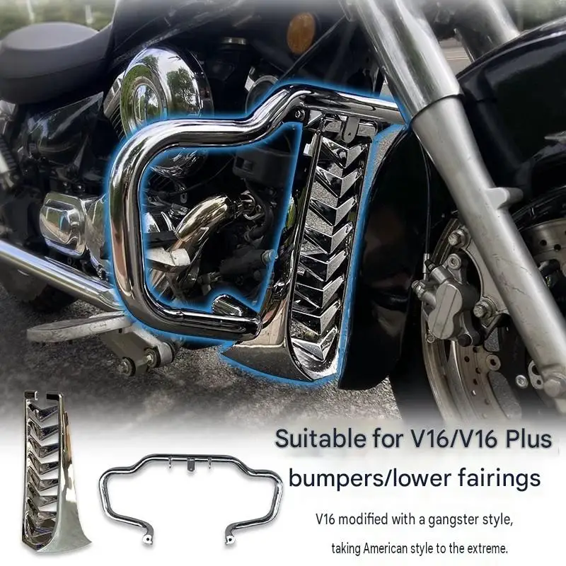 For Lifan V16 Engine Protection Bumper Corrosion-Resistant Stainless Steel Tube Integrated Air Deflector Design for Vehicle