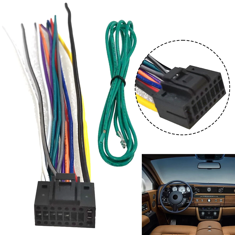 

16 Pin Spare Car Stereo Radio Wiring Harness CD Player Plug Cable For Kenwood Radios And Other Models Car Electronics Accessorie