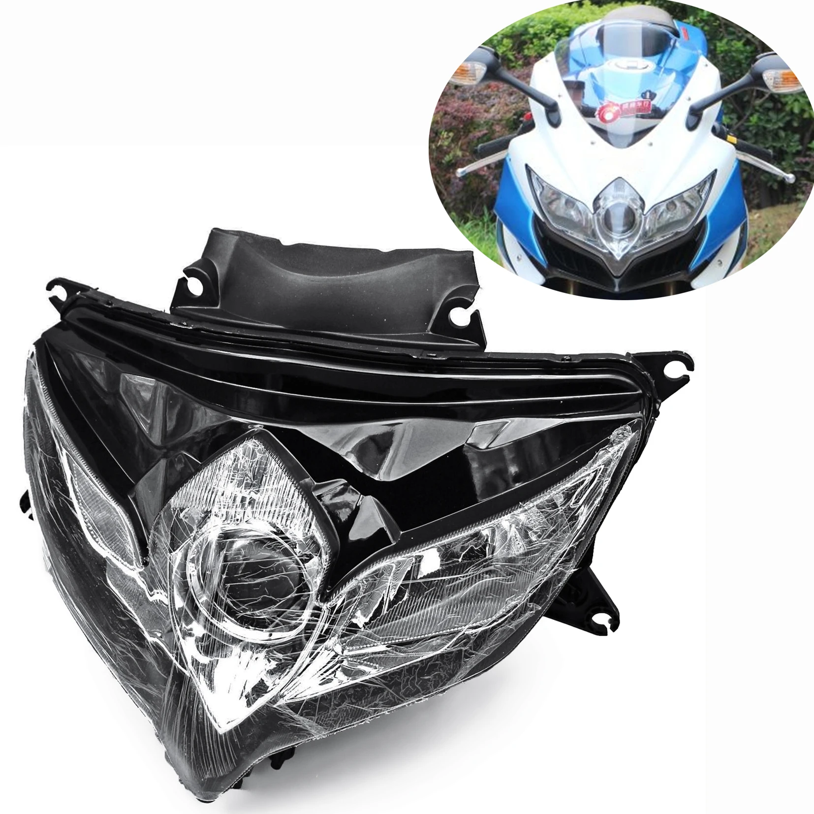 

Fit for SUZUKI GSXR600 GSXR750 2008 2009 2010 Motorcycle Front Headlight Assembly Headlamp GSXR 600 GSX-R 750 GSXR 750 K8 08 09