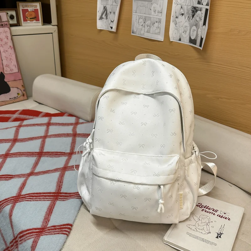 Korean StyleinsSimple Casual Backpack for Middle School Girls, Large Capacity High School Student Lightweight Commuting Backpack